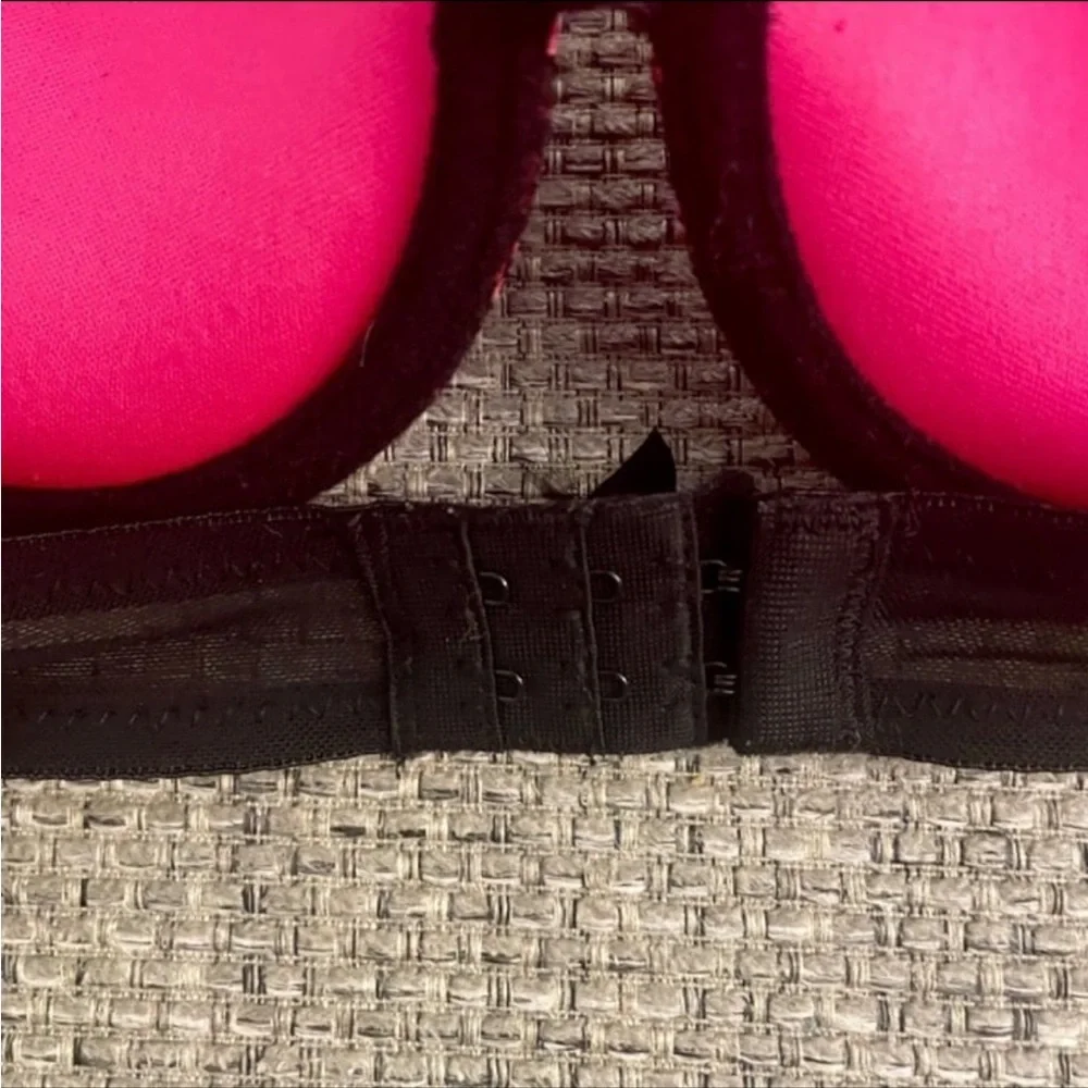 Rene Rofe Lace Bra Black Pink Size 36C - Picture 6 of 7